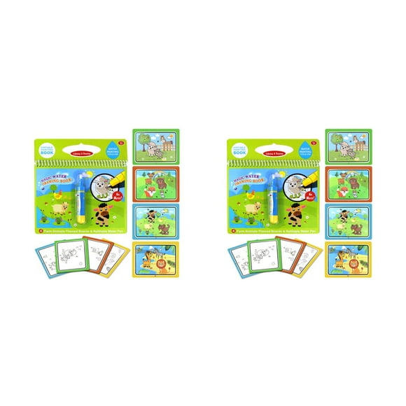yingyy New Reusable Coloring for Magic Water Painting Book Baby Doodle Write Draw Board Toy 4 2Set