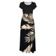 thumbnail image 4 of ICHUANYI Clearance Women's Floral Print Colorful Summer Dress Short Sleeve Dresses Beach Casual Maxi Sundress(Black, L) ICHUANYI WER2023081107511, 4 of 5