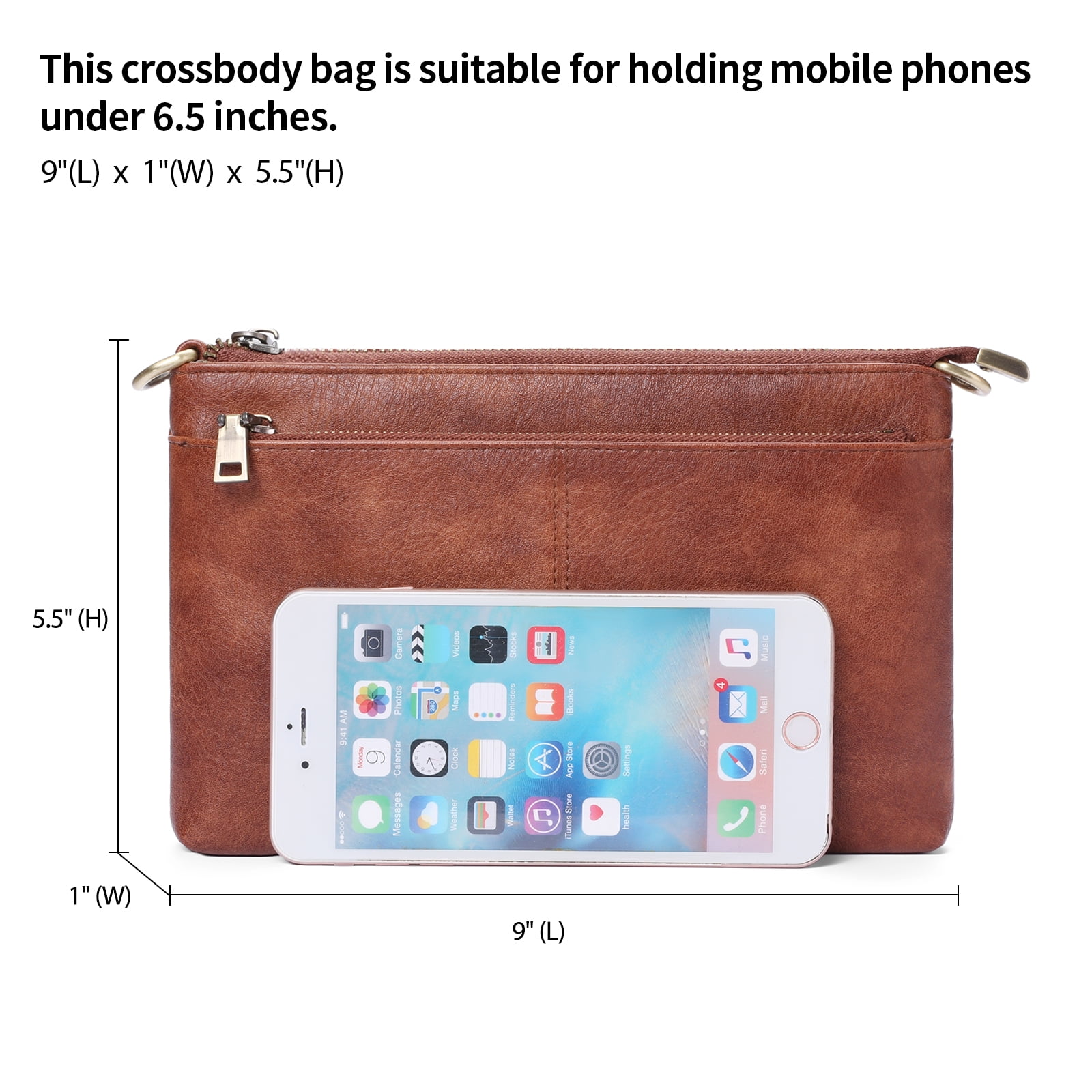SENDEFN Small Crossbody Bags for Women Trendy Clutch Purse PU Leather Shoulder Bags with Adjustable Strap