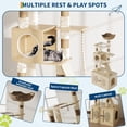 thumbnail image 4 of GloryStar Durable Enclosed Horse Plaything Ball Tower, Extra Large Multi-Level Design with Hidden Storage, Scratching Posts, Hammock, Food Station & Washable Cushions, Wood Color ND, 4 of 8