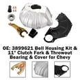 thumbnail image 5 of 3899621 Bell Housing Kit & 11" Clutch Fork & Throwout Bearing & Cover for Chevy, 5 of 15
