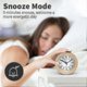 thumbnail image 4 of Classic Wooden Alarm Clock with Snooze, Silent Analog Display, Battery-Operated Night Light Desk Clock, Radiation-Free Design, 4 of 5