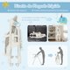thumbnail image 5 of Costway Trona Plegable para Bebés Silla de Comer Ajustable con 4 Ruedas Bloqueables 6 Alturas Bandeja Extraíble Cojín 70 x 56 x 88-106 cm, 5 of 10