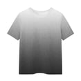thumbnail image 5 of Zpanxa T Shirts for Girls Solid Color Round Neck Loose Fit Print Pattern Top Polyester Spandex 7-8 Years, 5 of 5