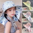 thumbnail image 4 of Sombrero de Sol para bebé, gorra de cubo con silbato para niñas y niños, cubierta de oreja para cuello al aire libre, Anti UV, gorras de playa para niños, 4 of 5