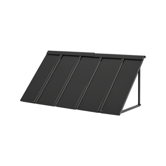 VEVOR Fixed Metal Awning 56 x 24 in, Window Awning Door Canopy, Stable Triangle Steel Frame Awnings for Doors Exterior Rain, and Snow Sunlight Protection for Door Entrance,Windows,Porches, Balconies