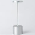 thumbnail image 2 of Outdoor Table Lamp,LED Table Light,Cordless Table Lamp Rechargeable ,3 Color Stepless Dimming Up Usage for Restaurant(Silver), 2 of 5