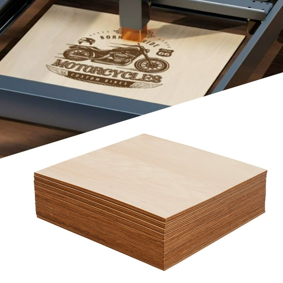 Dwellnix 30pc 3mm Basswood Sheets Thin Unfinished Wood Boards Crafts Model Making