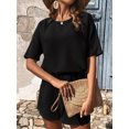 thumbnail image 4 of Women's Relaxed T Shirt and Drawstring Shorts Set, Casual Summer Two Piece Outfit, 4 of 6