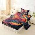 thumbnail image 2 of Erosebridal Gold Dragon Animal Twin Sheet Sets, Oil Printing Bedding, 3pcs, 2 of 5