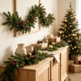 thumbnail image 5 of 2026 Christmas Indoor Home Decor 180cm Artificial Pines Garland With Red Berries Light Weight Christmas Greenerys Decor For Stair Railing Fireplace Mantel Holiday Ornament, 5 of 6