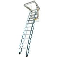 thumbnail image 4 of Telescoping Attic Pull Down Ceiling Ladder 12 Steps Loft Stairs 9.84Ft Height Ceiling Open Size 27.56'' x 39.37'' Blue, 4 of 14