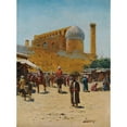 thumbnail image 3 of Richard Karlovich Zommer 19x24 Black Modern Framed Museum Art Print Titled - Bazaar in Samarkand, 3 of 5