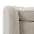 thumbnail image 3 of Modrest Erin - Modern Cream Fabric Storage Ottoman, 3 of 7