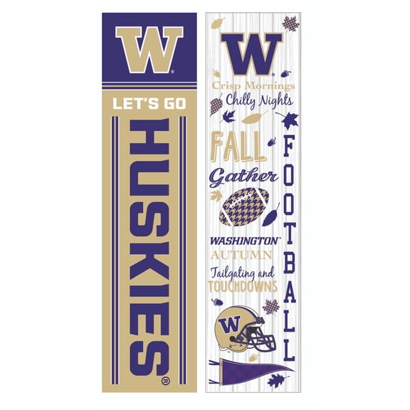 Washington Huskies 47" Double Sided Fall Leaner Fan Sign