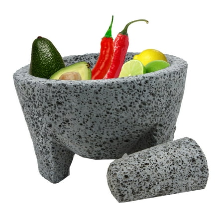 TLP Molcajete Mexican Mortar and Pestle 8.5 in - Handmade - Mortar and Pestel (Pack of 1)