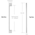 thumbnail image 5 of Cauldham 5 Pack Solid Kitchen Cabinet Pulls Handles (9" Hole Centers) - Modern Thin Profile Drawer/Door Hardware - Style M255 - Satin Nickel, 5 of 5