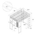 thumbnail image 3 of Lit mezzanine deux places Abode, noir, 3 of 9