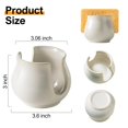 thumbnail image 4 of Soporte de esponja Zoeeker Ceramic White para fregadero de cocina, 4 of 7