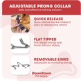thumbnail image 3 of GHSDFBB Deluxe Adjustable Prong Training Collar with Quick Release, No-Choke Pinch Collar is Safe and Effective, Chrome-Plated for Maximum Strength, Will Not Rust or Break (Chrome, Medium), 3 of 7