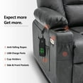 thumbnail image 5 of MCombo Large Power Lift Recliner Chair with Massage and Heat,Faux Leather 7539 (Dark Grey), 5 of 8