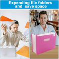 thumbnail image 4 of Lojalitet File Folders, Pocket Expanding File Folder with Tags and Closure for Office and Travel Use,Red,Shape1, 4 of 5