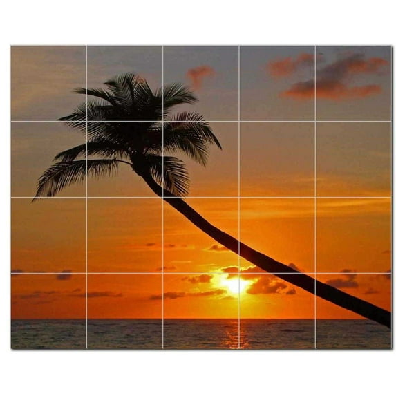 Sunset Ceramic Tile Mural Kitchen Backsplash Bathroom Shower, 401536-M54