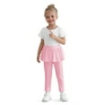 thumbnail image 2 of Actgleam Infant Girls Leggings with Footless Cotton Ruffle Casual Pants,Pink,1-2Years, 2 of 9