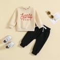 thumbnail image 2 of Xudanell Toddler Outfits for Boys First Christmas Baby Boy Letter Prints Tops Outfit Solid Color Pants Baby Fall Outfits, 2 of 7