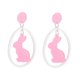 thumbnail image 2 of Pink Acrylic Rabbit and Fruit Design Earrings for Girls Lovely Ear Drops 1 Pair, 2 of 3