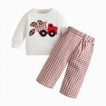 thumbnail image 1 of Boys Clothes 2pcs Little Boy Color Block Sweatshirts Jogger Pants Fall Winter Clothes, 1 of 7