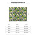 thumbnail image 5 of Honeii Lemons on Striped print throw blanket, crafted from cozy cotton flannel, offers versatile home decor as a bedding suitable for all seasons.-, 5 of 6
