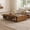 C, variant on Walnut Round Lift Top Coffee Table, Solid Wood Fluted Cocktail Table with Hidden Storage, Modern Farmhouse Circular Center Table for Living Room