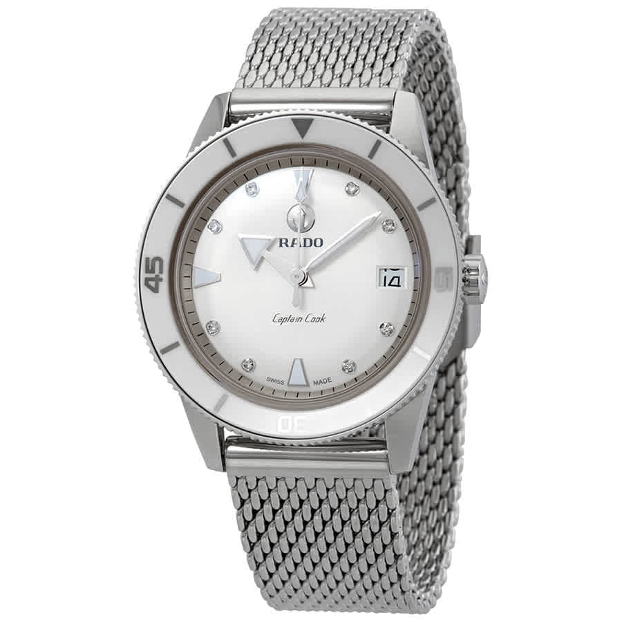 Rado HyperChrome Captain Cook Automatic Diamond Silver Dial Ladies