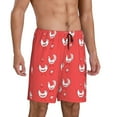 thumbnail image 2 of Wukai Cartoon Rooster Men’s Short Pajama Pants With Pockets Soft Sleep Pj Shorts for Men-Small, 2 of 6