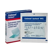 Antimicrobial Wound Contact Layer Dressing Cutimed Sorbact WCL 4 X 4 Inch Sterile, 10/Box | 7266201