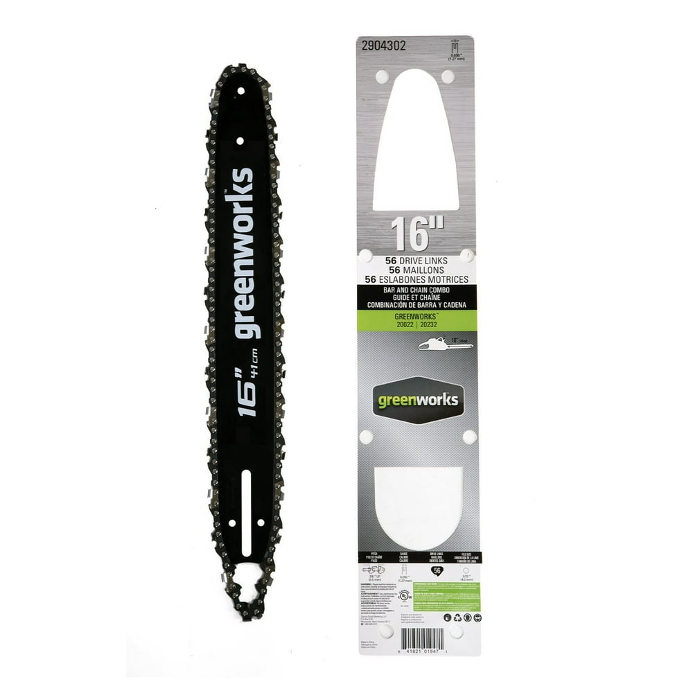 Greenworks 16Inch Chainsaw Bar and Chain Combo 2904302