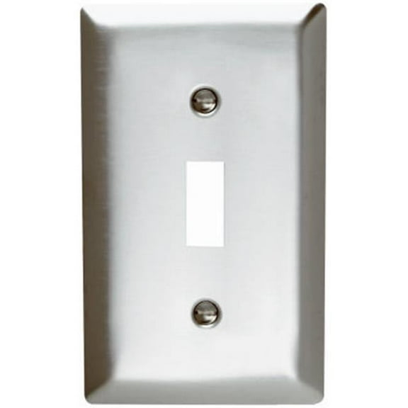 SS1CC25 Toggle Stainless Steel Wall Plate, 1 Gang