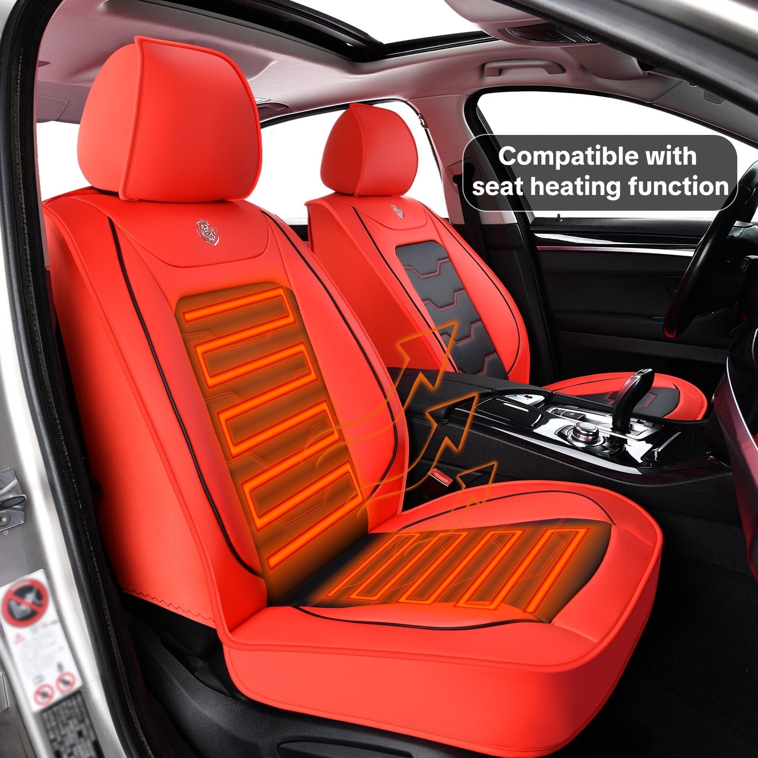 Universal car seat covers, full set for five seats, waterproof leather, upgrade car interior, breathable, easy to clean, suitable for all seasons, easy to install
