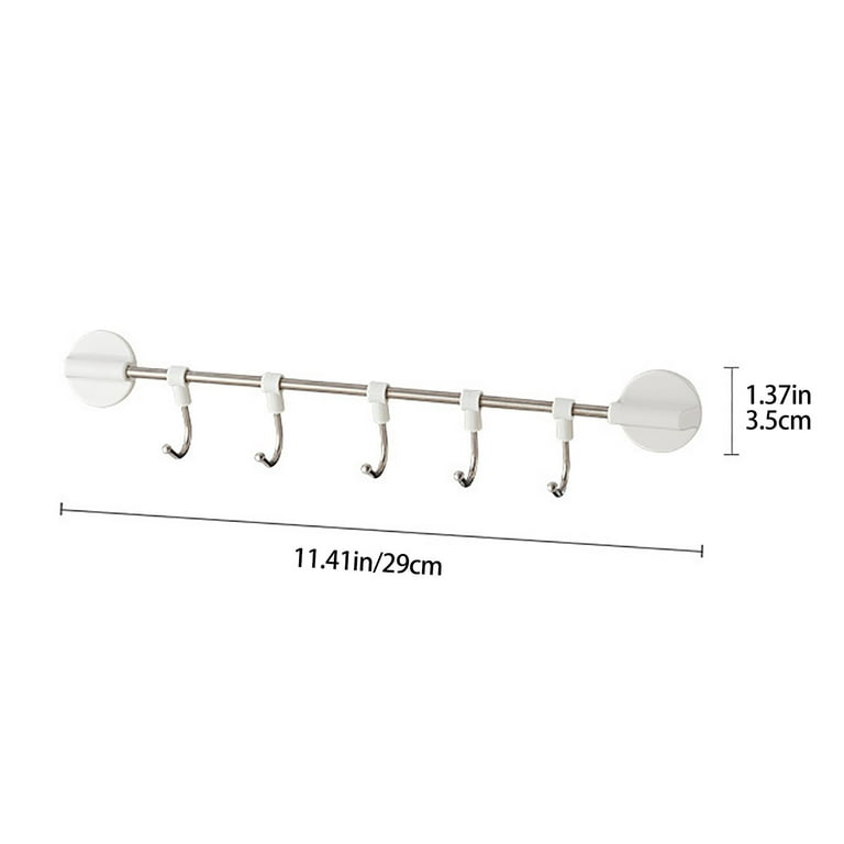 mnjin coat hooks wall mount coat rack wall mount with 5 hooks white wall  mounted modern coat rack coat hook is suitable for living room entrance  bedroom kitchen bathroom etc white 