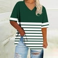 thumbnail image 2 of yillto Plus Size Blouse for Womens Short Sleeve V Neck Loose Top Summer Causal Tunic Tee XL-5XL, 2 of 4