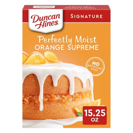 Duncan Hines Signature Perfectly Moist Orange Supreme Cake Mix, 15.25 oz.