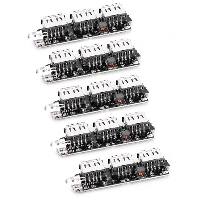 Safety Power Bank Charger Module, 3 USB Power BankCircuit Board, Stable Electronic Component 2.1A for 3.7-4.2V Mobile Phone Batteries
