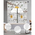 thumbnail image 2 of Bees Branches Swag Kitchen Curtains Sets for Windows 24 Inch Length, Farmhouse Spring Botanical Wooden Short Window Curtain Panels Swags Valances and Tiers 3 Piece Set for Cafe/Dining Room, 2 of 5