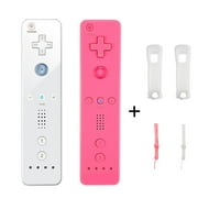 2 Packs Wii Games Controller, Remote Controller for Nintendo Wii/Wii U with Motion Plus, Wii/WIi U Sport Console for Nintendo with Silicone Case & Wrist Strap