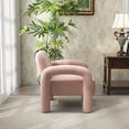 thumbnail image 4 of SEYNAR Mid-Century Modern Velvet Upholstered Accent Chair,Elephant Trunk Lounge Chair for Living Room(Pink), 4 of 6