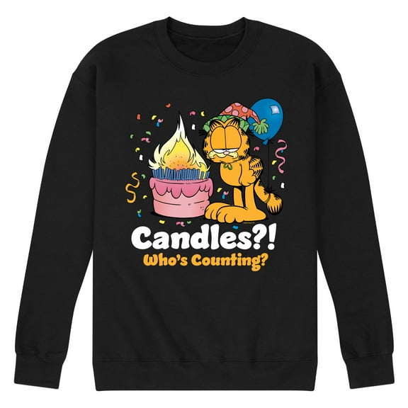 Garfield - Candles Who's Counting - Men's Crew Neck Fleece Pullover