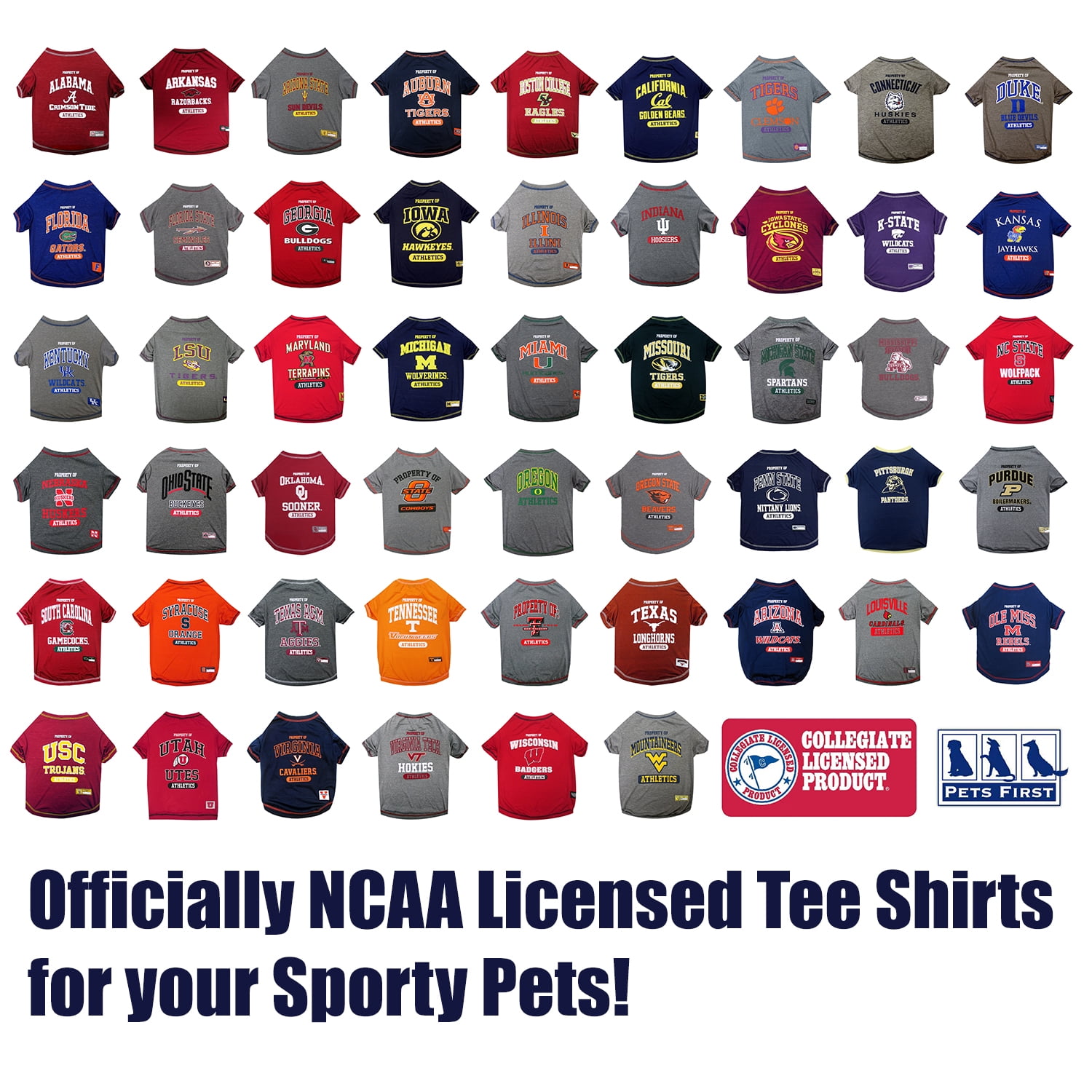Pets First Collegiate Nebraska Cornhuskers Pet Dog T-Shirt in 5 Sizes - Small