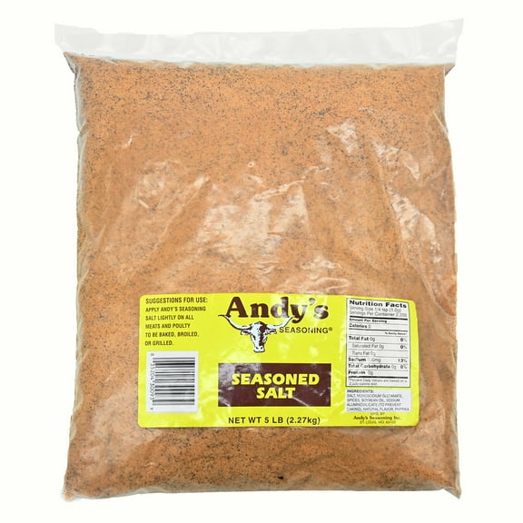 Andy's Seasoning Seasoned Salt for Meat and Poultry, 5 Pound Bag