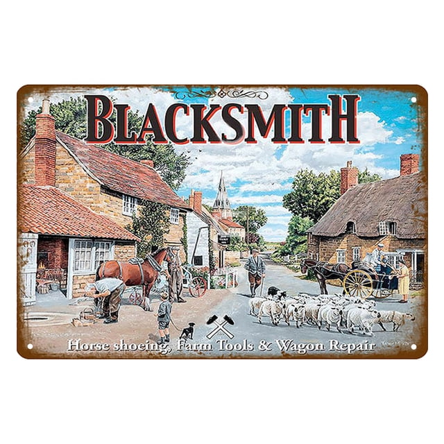 Hojalata Rectangular 30*20cm Plano BLACKSMITH Serie Personajes Herrero